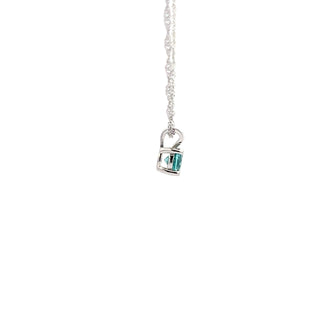 925 Silver Synthetic Alexandrite Necklace, 18"