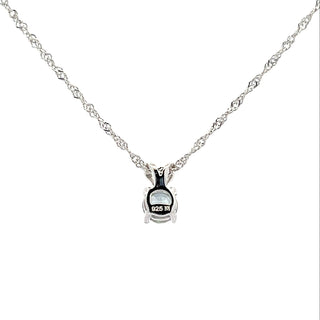 925 Silver Synthetic Mystic Topaz Necklace, 18"
