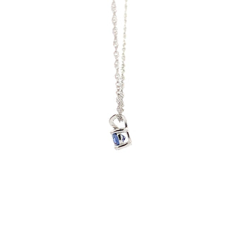 925 Silver Synthetic Tanzanite Necklace 18"