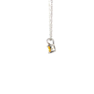 925 Silver Synthetic Citrine Necklace 18"