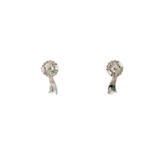 Sterling Silver Lab Grown Diamond Journey Style Earrings