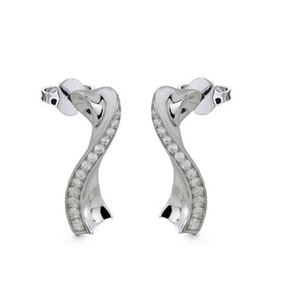 Plated Lab Grown Diamond Journey Style Earrings