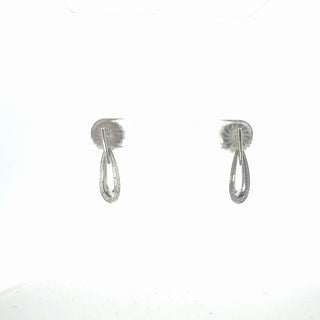 Sterling Silver Lab Grown Diamond Dangle Style Earrings