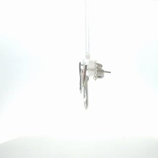 Sterling Silver Lab Grown Diamond Dangle Style Earrings