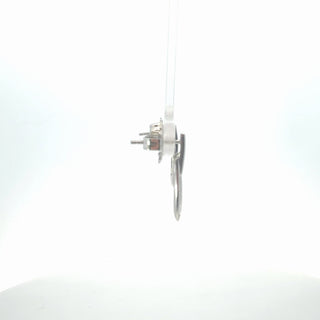 Sterling Silver Lab Grown Diamond Dangle Style Earrings