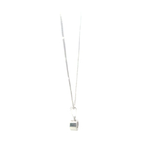 925 Sterling Silver Round Bezel Set Lab Grown Diamond Pendant Necklace