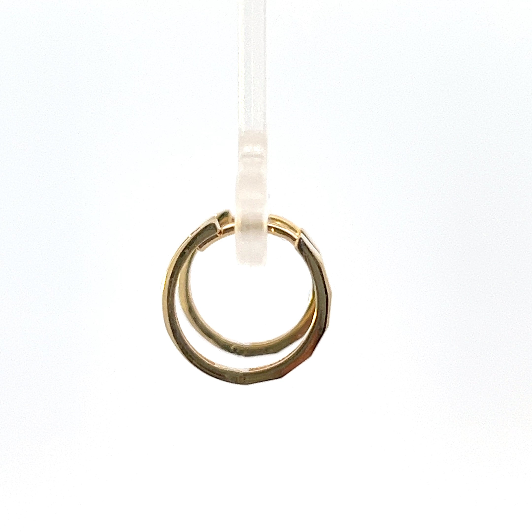 10K Yellow Gold Round Textured Earrings