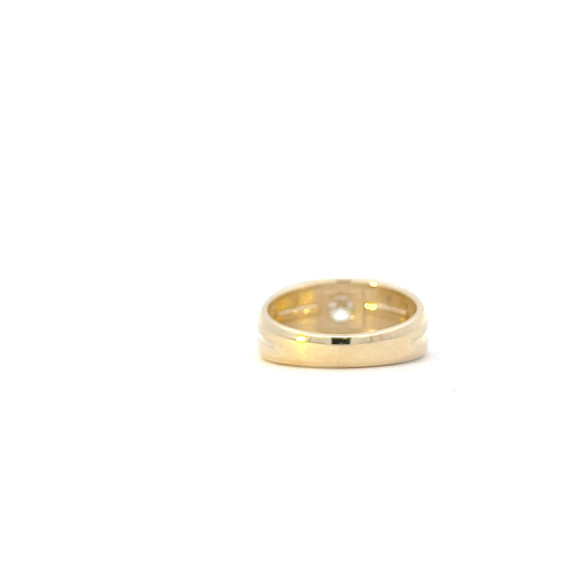 10K Yellow Gold 1.05ct lab Grown Diamond Men&#39;s Ring