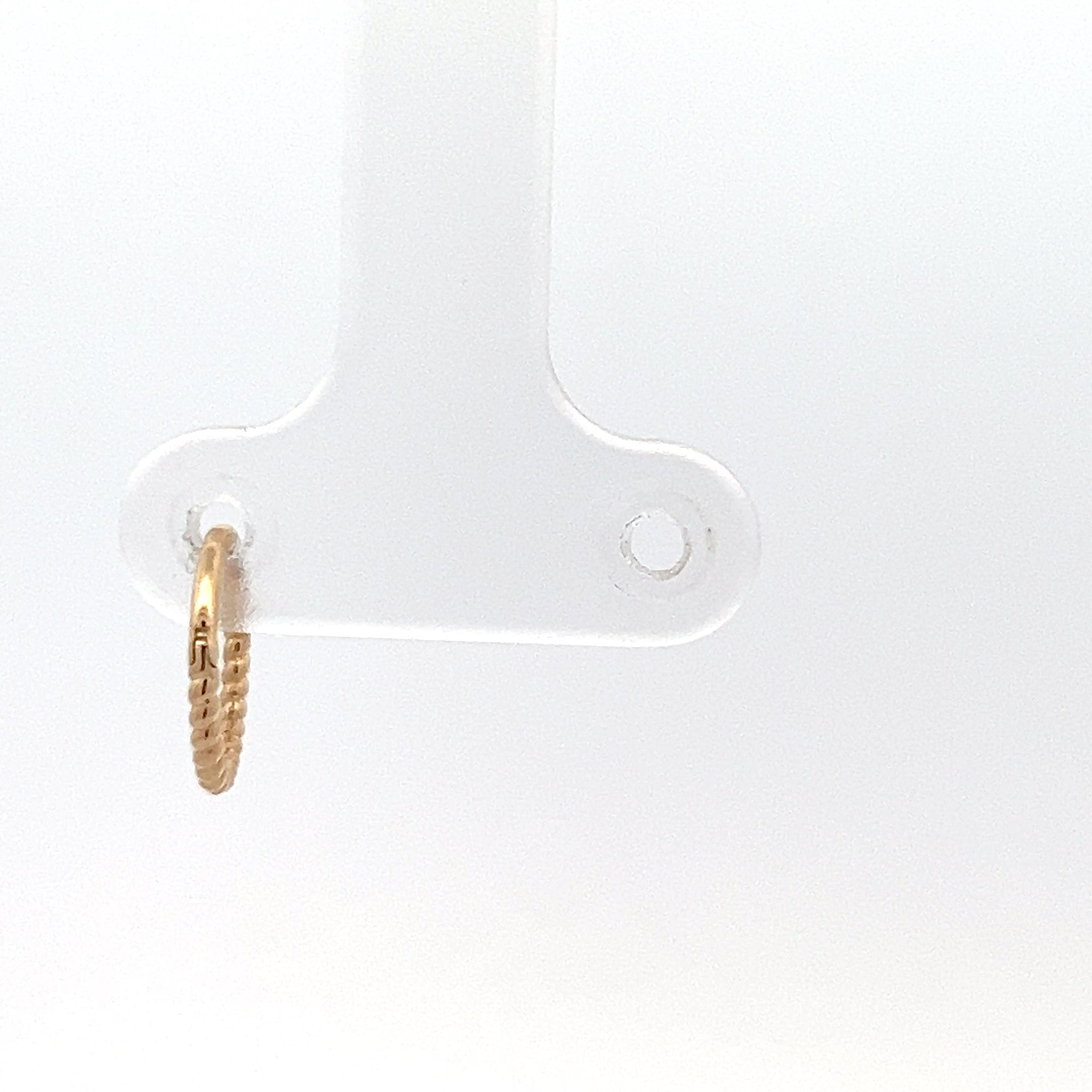 14KYellow Gold Beaded Hugger Earrings single - yellow gold