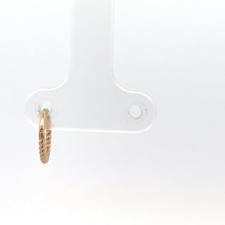 14KYellow Gold Beaded Hugger Earrings single