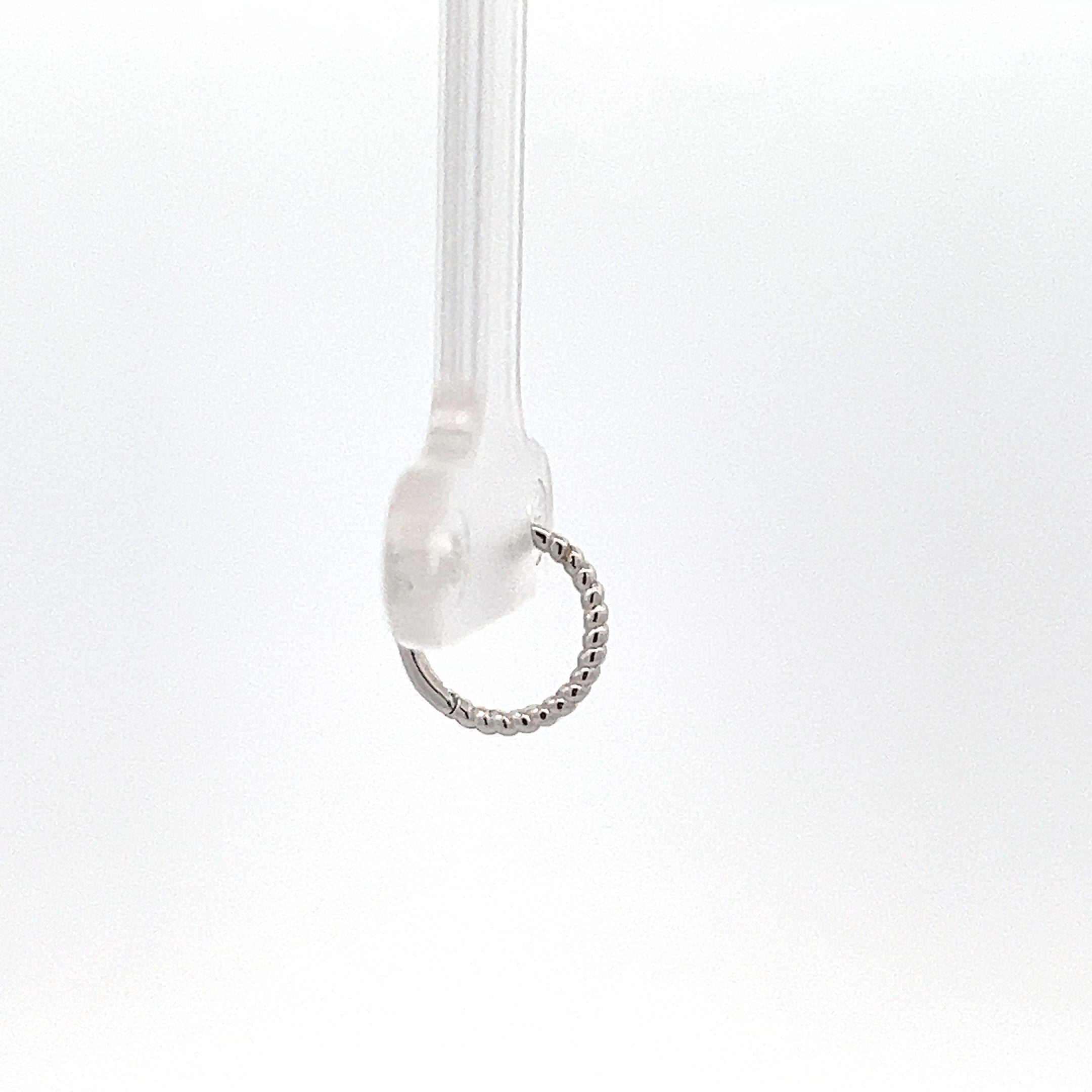 14KYellow Gold Beaded Hugger Earrings single - yellow gold