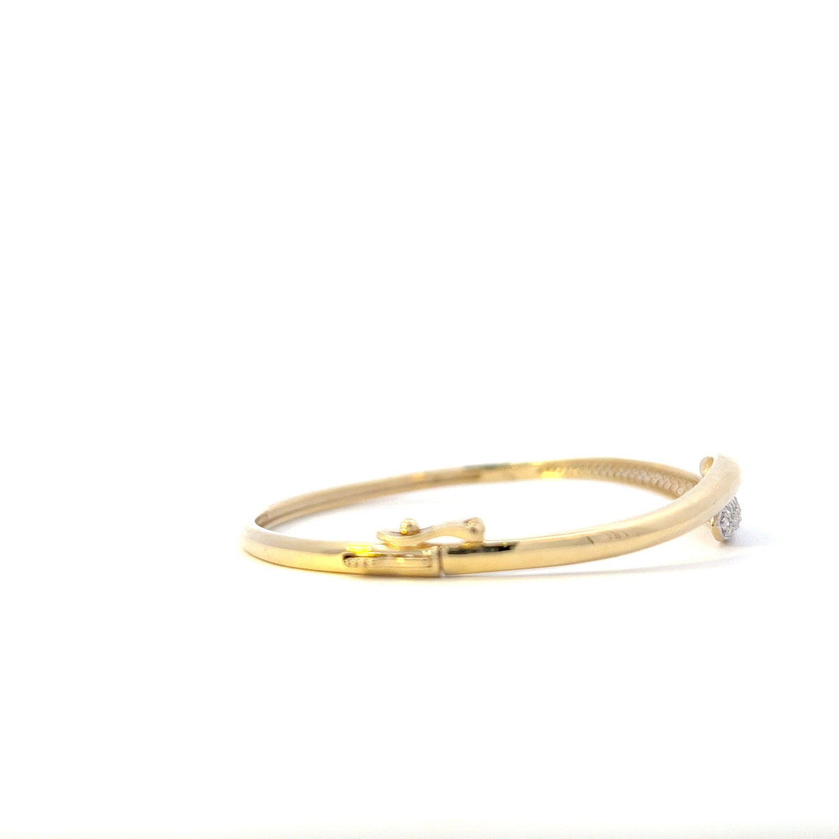 10K Yellow Gold 1.25cttw Diamond Bangle Bracelet