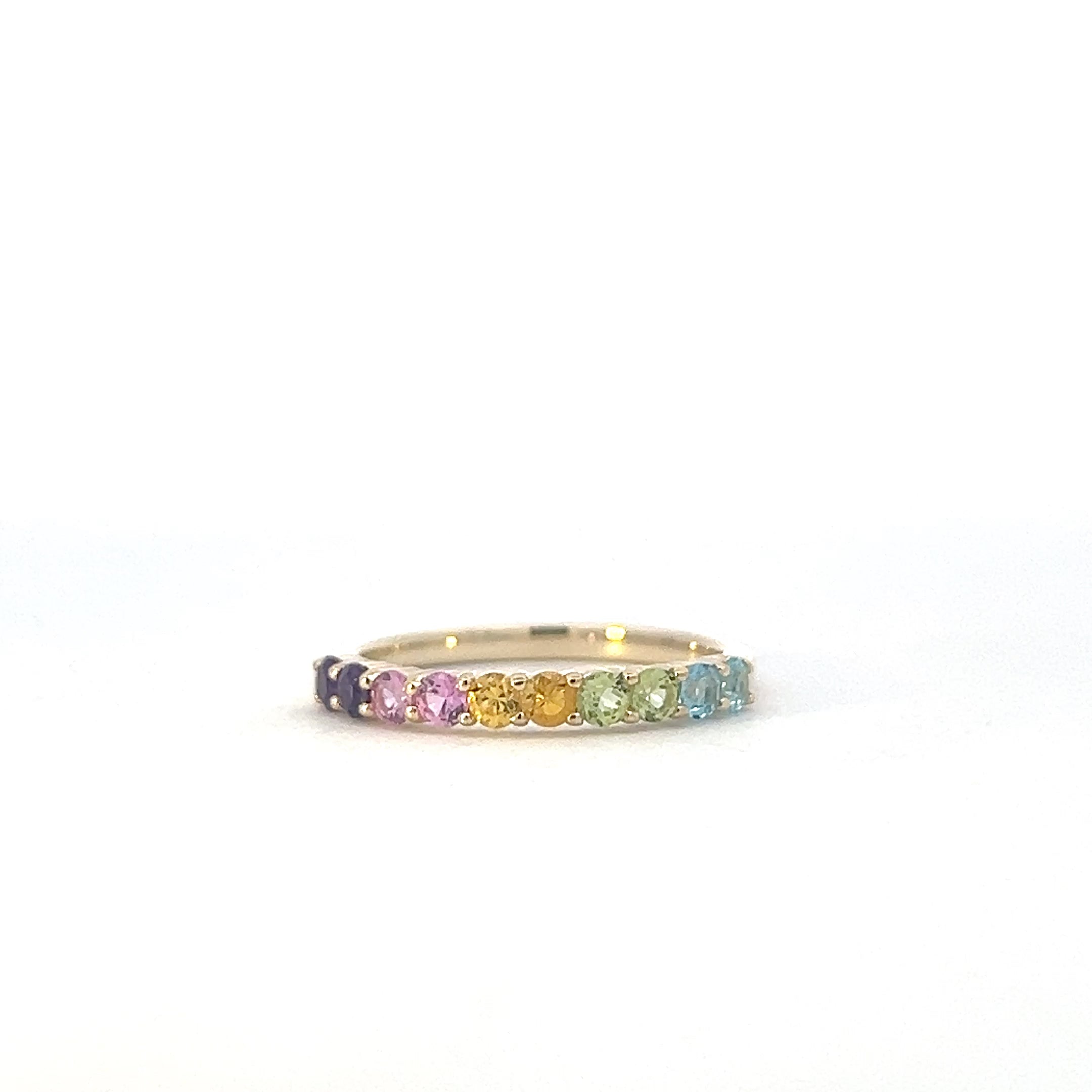10K Yellow Gold Gemstones Ring - 4 / yellow gold