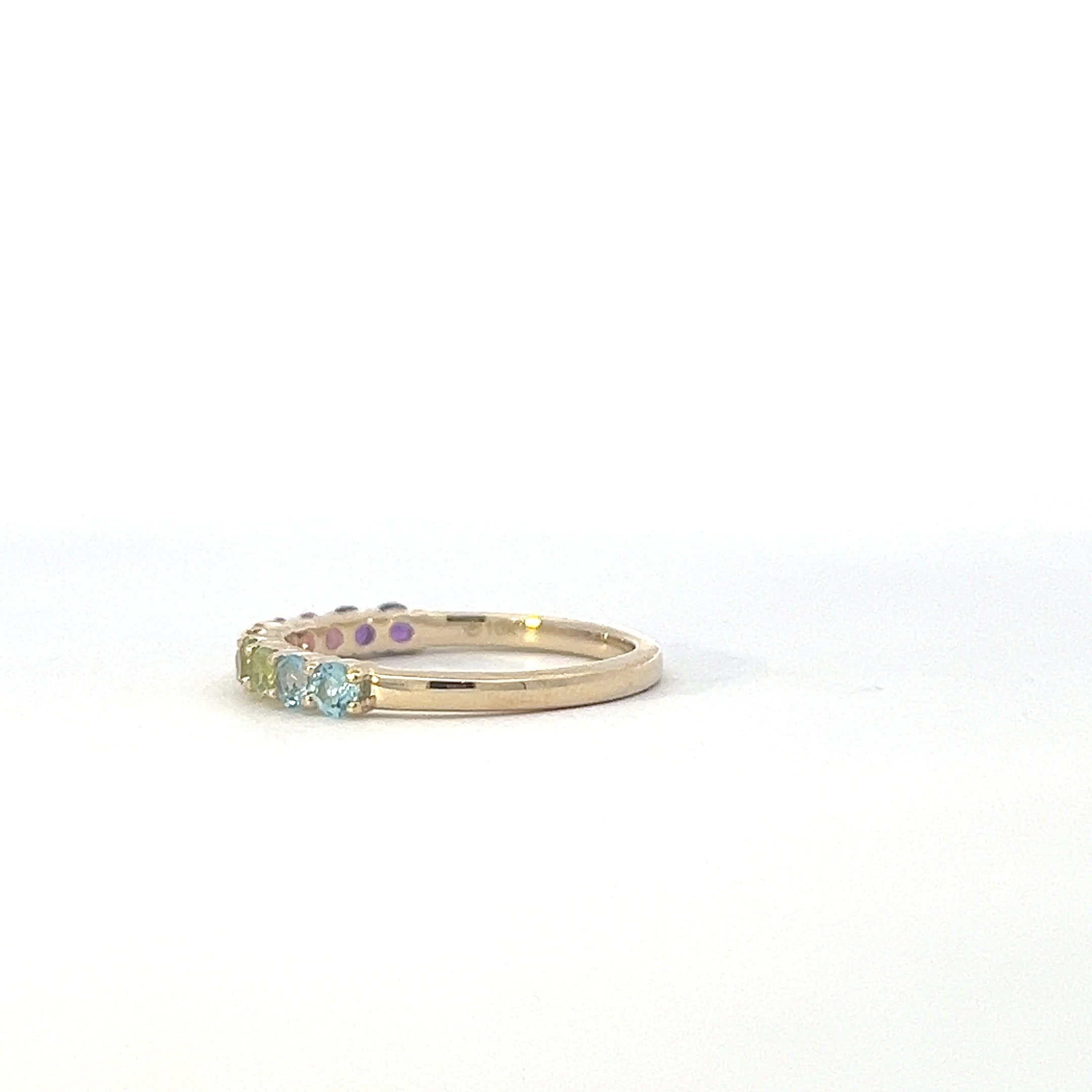 10K Yellow Gold Gemstones Ring - 4 / yellow gold