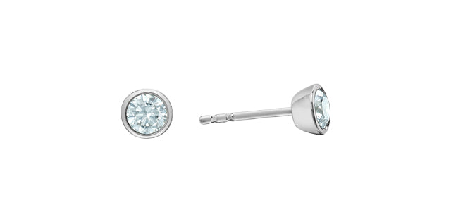 10K White Gold 0.50cttw Lab Grown Diamond Earrings