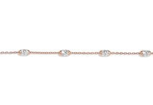 10K 2 Tone Rose Gold Bracelet - 7.5&quot;