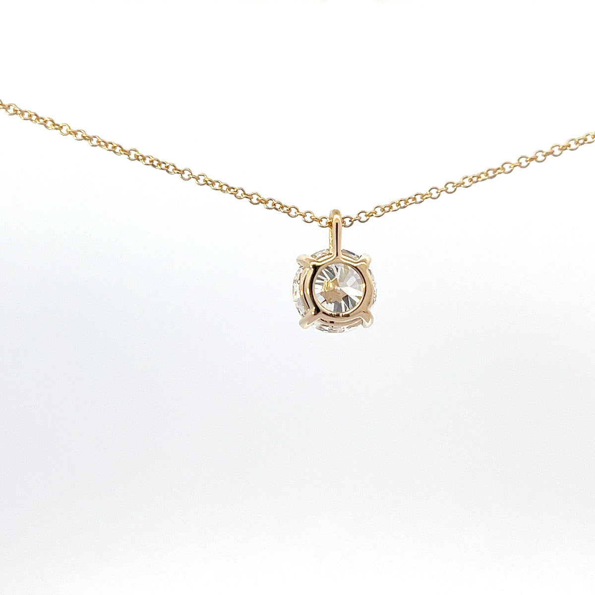 14K Yellow Gold 2.00ct Lab Grown Diamond Necklace