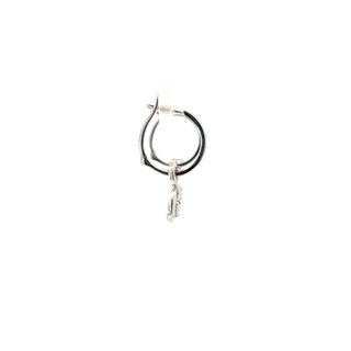 Plated Lab Grown Diamond Dangle Infinity Hoop Huggie Earrings