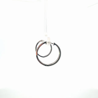 Rhodium Plated Lab Grown Diamond Hoop Earrings