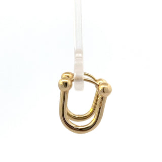 10K Yellow Gold U-shaped Huggies
