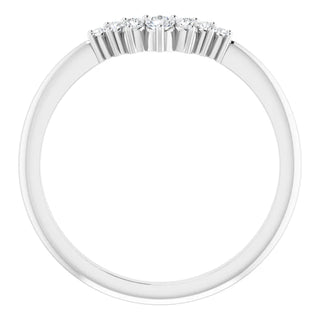 14K White, Yellow or Rose Gold 0.125cttw Diamond Ring