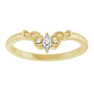 14K White, Yellow or Rose Gold 0.07cttw Diamond Ring
