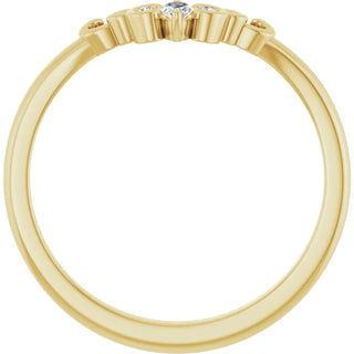 14K White, Yellow or Rose Gold 0.07cttw Diamond Ring