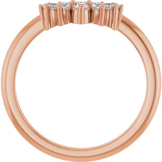 14K White, Yellow or Rose Gold 0.16cttw Diamond Ring