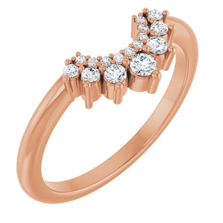 14K White, Yellow or Rose Gold 0.16cttw Diamond Ring