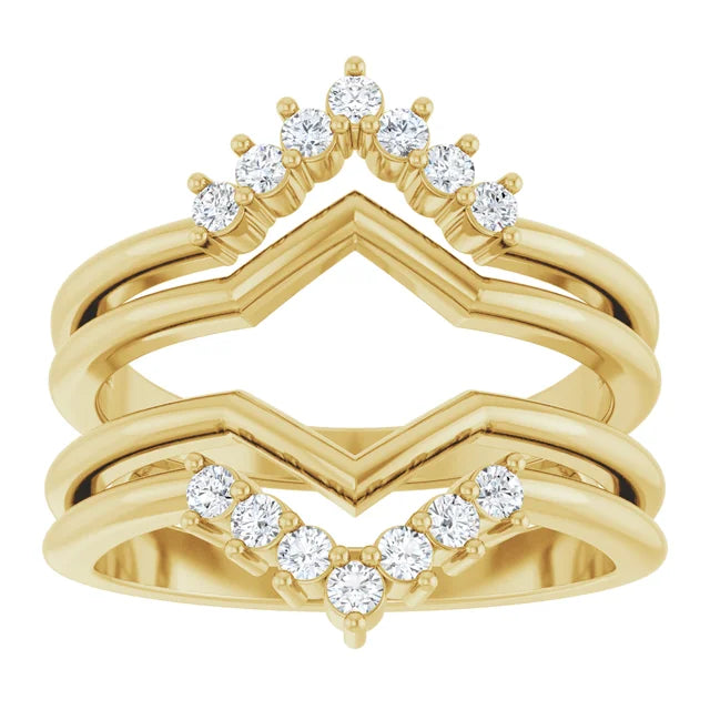 14K White, Yellow or Rose Gold 0.25cttw Diamond Ring