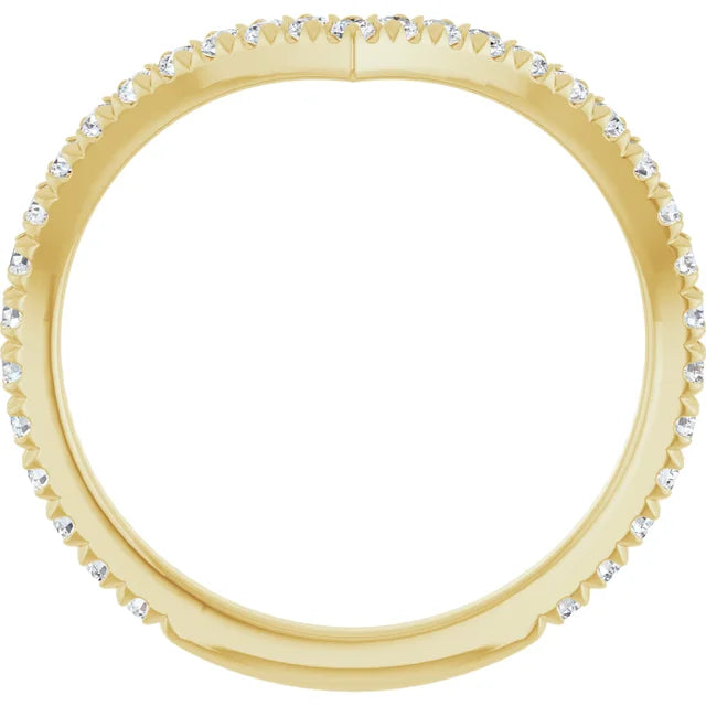 14K White, Yellow or Rose Gold 0.375cttw Diamond Ring