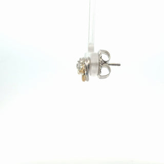 Lab Grown Two-Tone Diamond Trinity Stud Earrings