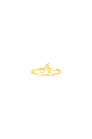 10K Yellow Gold Initial Rings