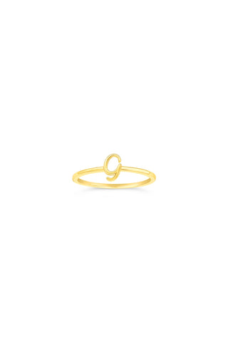 10K Yellow Gold Initial Rings