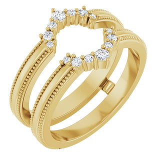 14K White, Yellow or Rose Gold 0.165cttw Diamond Ring