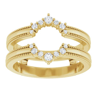 14K White, Yellow or Rose Gold 0.165cttw Diamond Ring