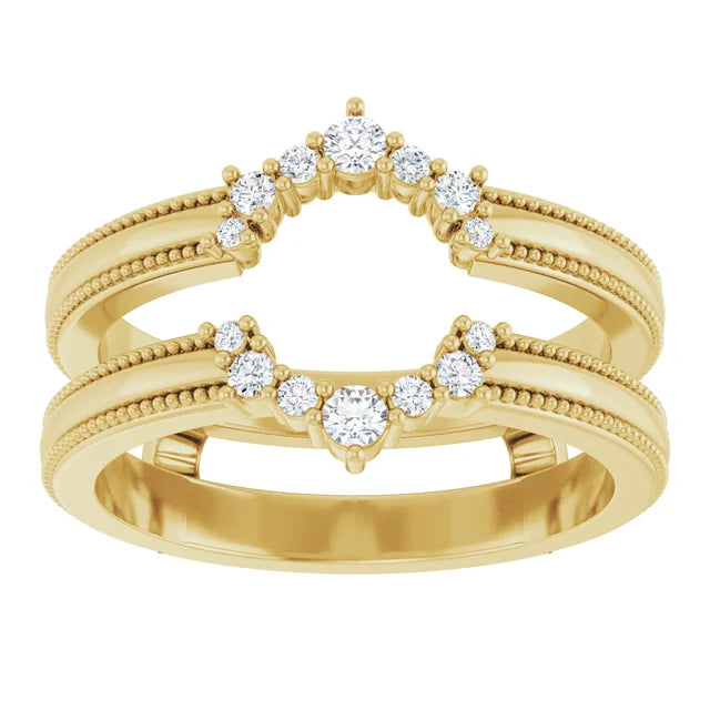 14K White, Yellow or Rose Gold 0.165cttw Diamond Ring