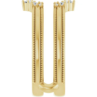 14K White, Yellow or Rose Gold 0.165cttw Diamond Ring