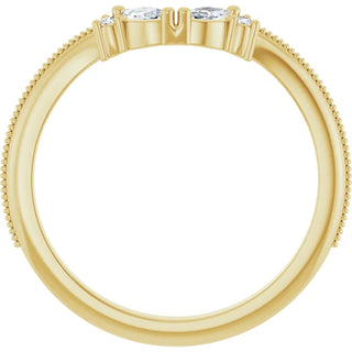 14K White, Yellow or Rose Gold 0.125cttw Diamond Ring