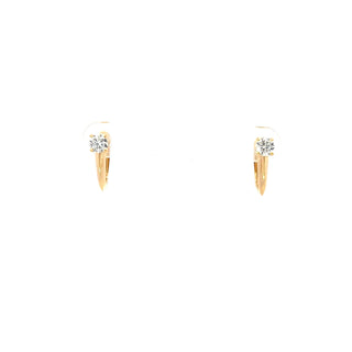 Lab Grown Diamond Solitaire Hoop Earrings
