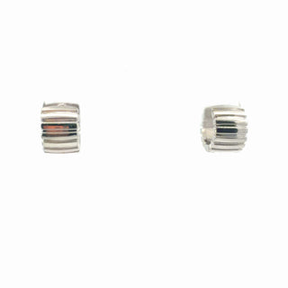 Lab Grown Diamond Grooved Hoop Huggie Earrings