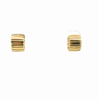 Lab Grown Diamond Grooved Hoop Huggie Earrings