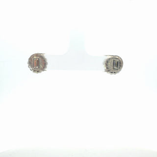 10K Gold Emerald Cut Diamond Earrings