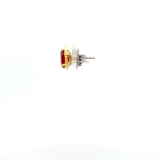 Color stones Lab Created Beaded Pear-Shape Motif Stud Earrings