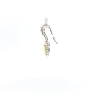 Lab Created Gemstone Beaded Pear-Shape Motif Hoop Earrings