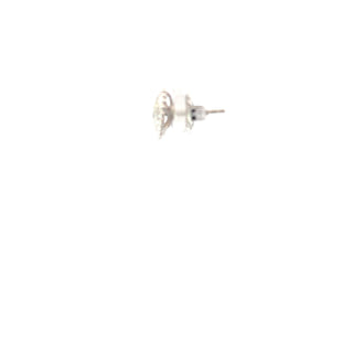 Lab Grown Diamond Beaded Pave Pear-Shape Motif Stud Earrings