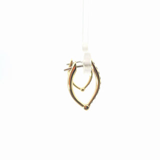 Pointed Lab Grown Diamond Hoop Earrings Pave Set