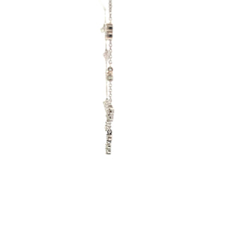 Sterling Silver Lab Grown Diamond Station Necklace