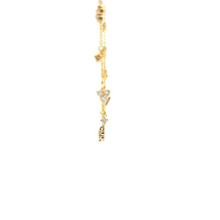 Sterling Silver Lab Grown Diamond Station Necklace