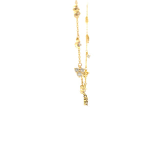 Sterling Silver Lab Grown Diamond Station Necklace